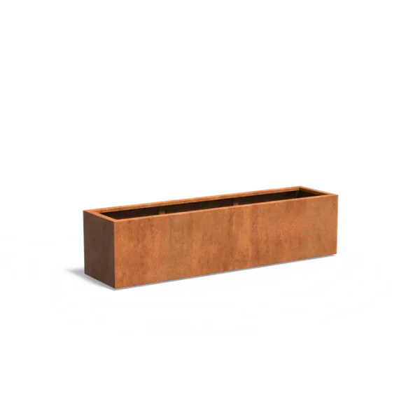 Plantenbak Carrez met bodem cortenstaal 200x50x50 cm