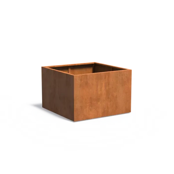 Plantenbak Carrez met bodem cortenstaal 120x120x80 cm