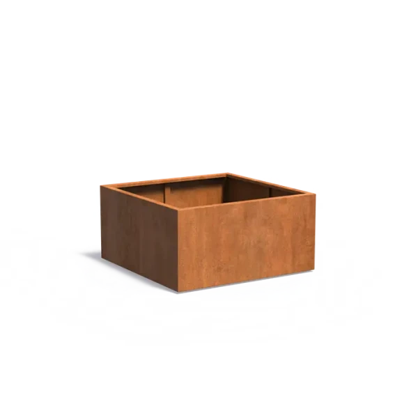 Plantenbak Carrez met bodem cortenstaal 120x120x60 cm