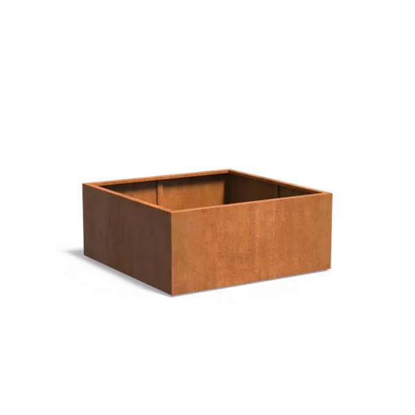 Plantenbak Carrez met bodem cortenstaal 140x140x60 cm