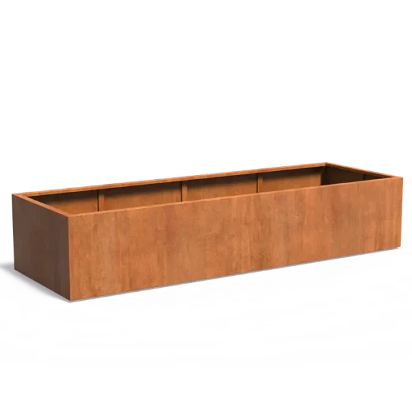 Plantenbak Carrez met bodem cortenstaal 300x100x60 cm