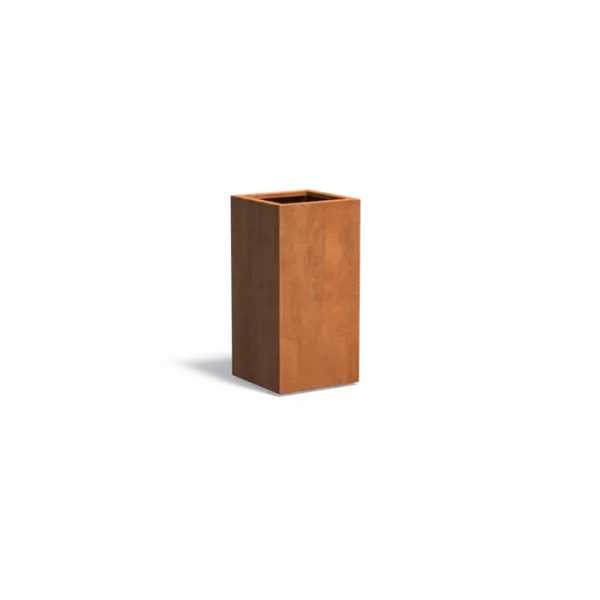 Plantenbak Carrez met bodem cortenstaal 50x50x100 cm