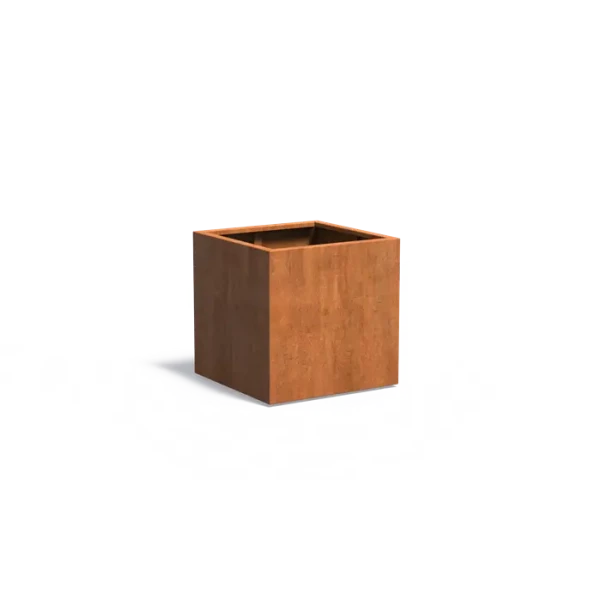 Plantenbak Carrez met bodem cortenstaal 80x80x80 cm