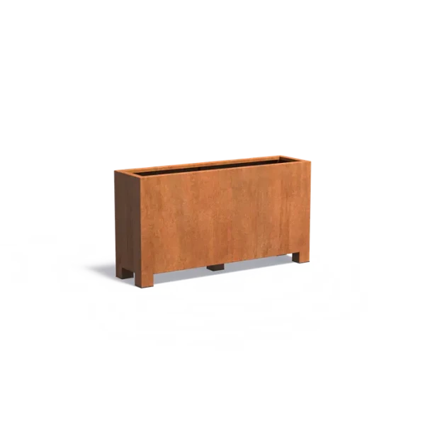 Plantenbak Carrez met poten cortenstaal 150x40x80 cm