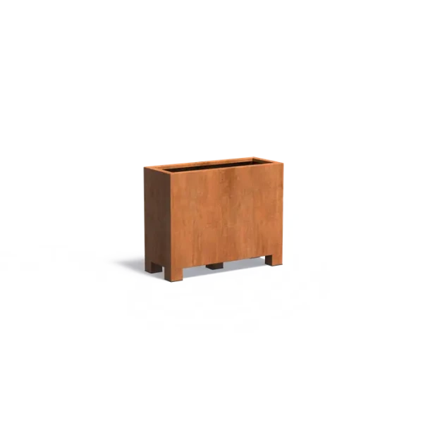 Plantenbak Carrez met poten cortenstaal 100x40x80 cm
