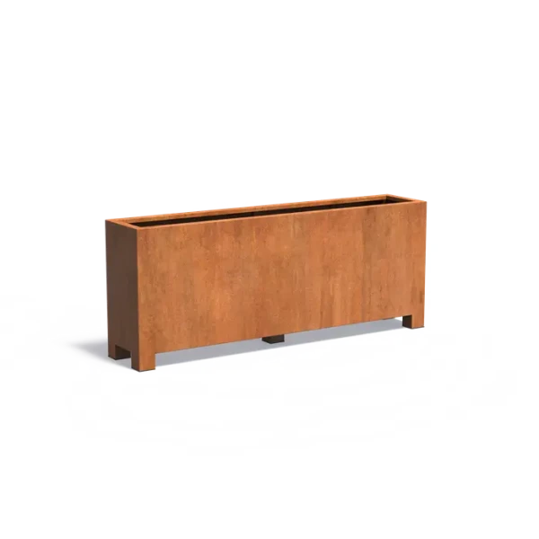 Plantenbak Carrez met poten cortenstaal 200x40x80 cm