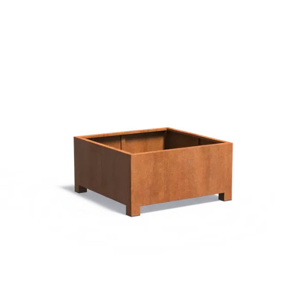 Plantenbak Carrez met poten cortenstaal 120x120x60 cm