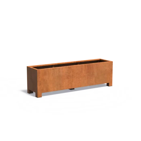 Plantenbak Carrez met poten cortenstaal 200x50x60 cm