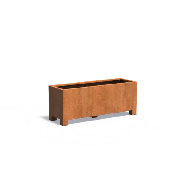 Plantenbak Carrez met poten cortenstaal 150x50x60 cm