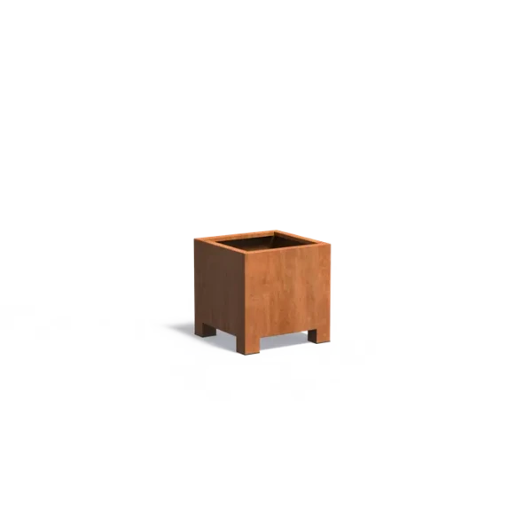 Plantenbak Carrez met poten cortenstaal 60x60x60 cm
