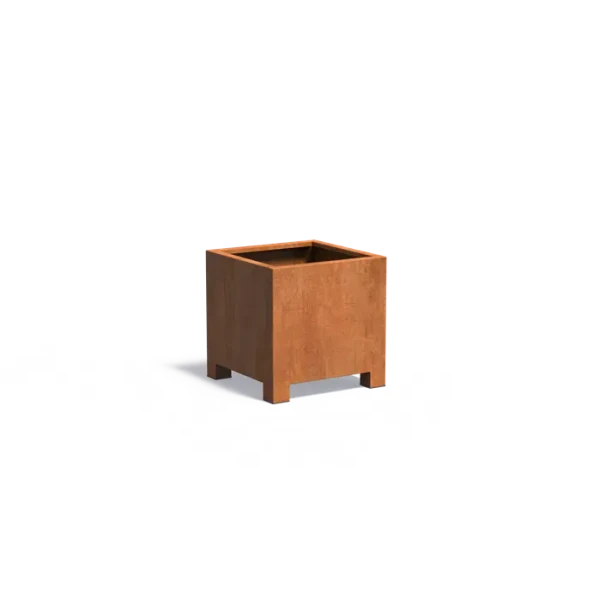 Plantenbak Carrez met poten cortenstaal 70x70x70 cm