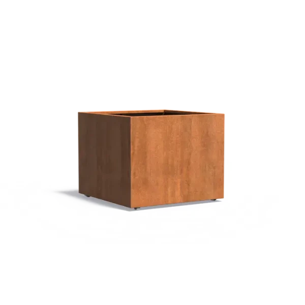 Plantenbak Carrez met wielen cortenstaal 100x100x80 cm