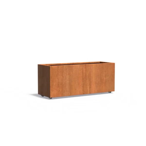 Plantenbak Carrez met wielen cortenstaal 150x50x60 cm