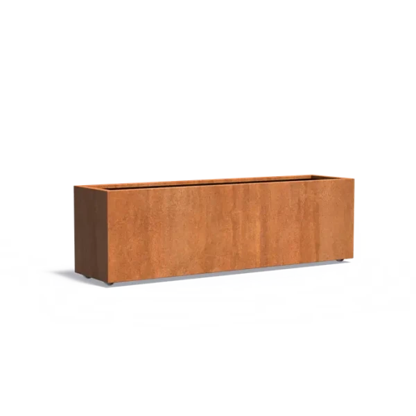 Plantenbak Carrez met wielen cortenstaal 200x50x60 cm