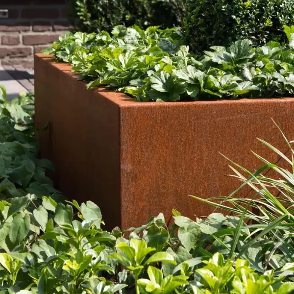 Plantenbak Carrez zonder bodem cortenstaal 140x140x80 cm