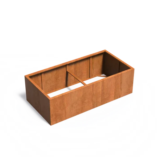 Plantenbak Carrez zonder bodem cortenstaal 200x100x60 cm