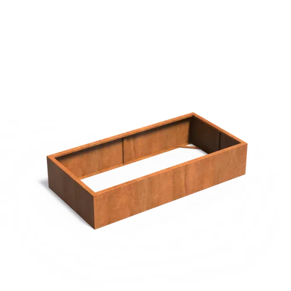 Plantenbak Carrez zonder bodem cortenstaal 200x100x40 cm