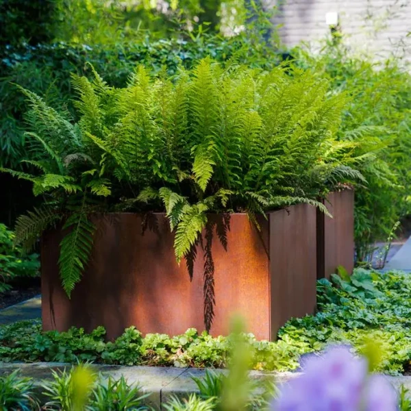 Plantenbak Carrez Connect zonder bodem cortenstaal 120x50x50 cm