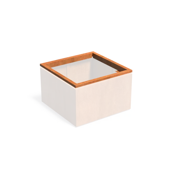 Carrez in-lite Ready cortenstaal opzetrand voor verlichting 100x100x8,9 cm