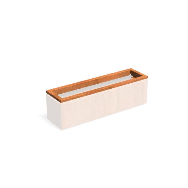 Carrez in-lite Ready cortenstaal opzetrand voor verlichting 150x40x8,9 cm