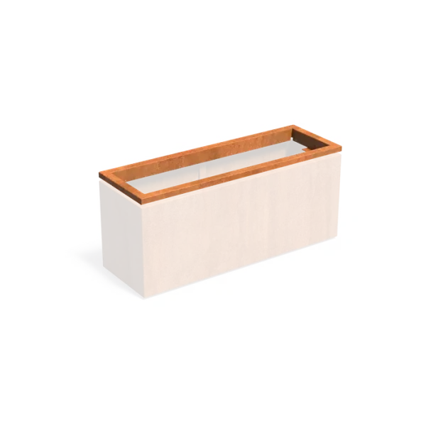 Carrez in-lite Ready cortenstaal opzetrand voor verlichting 150x50x8,9 cm