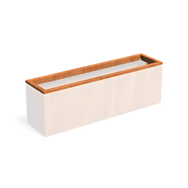 Carrez in-lite Ready cortenstaal opzetrand voor verlichting 200x50x8,9 cm