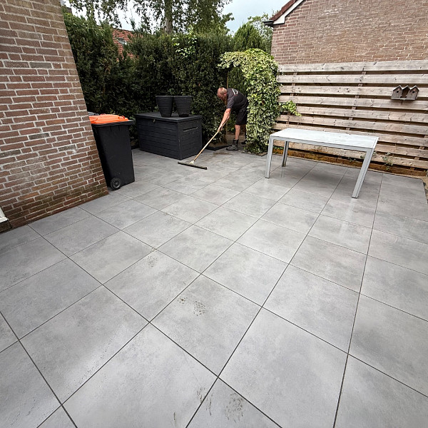 Actietegel Keramiek op Beton 60x60x4 cm Earth Design Mid Grey