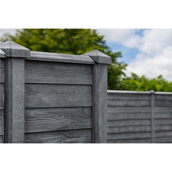 Afdekkap beton tussenmodel diamantkop antraciet 180 cm