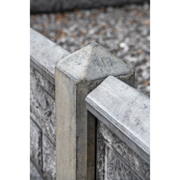 Afdekkap beton tussenmodel diamantkop antraciet 180 cm