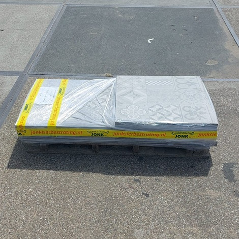 Restpartij Zwanenburg: ca. 2m2 GeoCeramica 60x60x4 cm Mosaik Grey