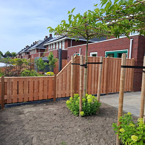 Tuinscherm Zwarte Woud geschaafd onbehandeld Douglashout 21-planks 180x90 cm