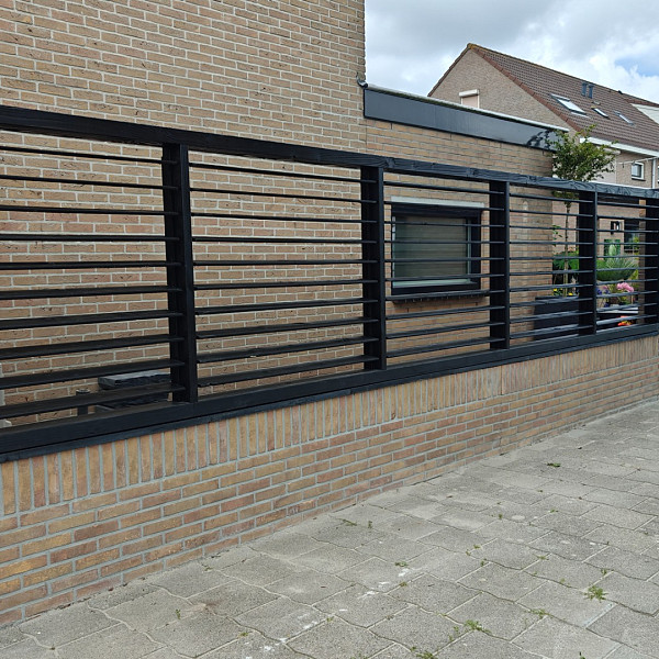 Flex Fence zelfbouwpakket excl. hout, raillengte 166 cm zwart