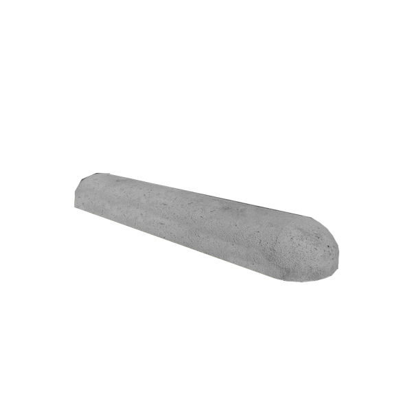Plakband varkensrug 20x11x95 cm 1 kant rond en 1 kant recht Grijs