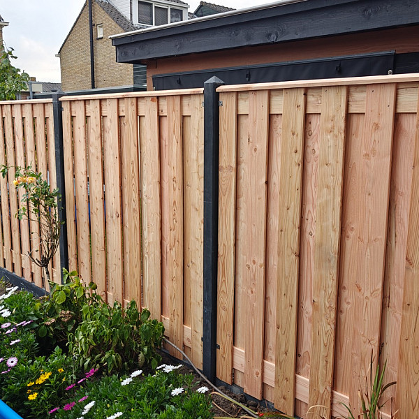 Tuinscherm Zillertal geschaafd onbehandeld Douglashout 17-planks 180x180 cm