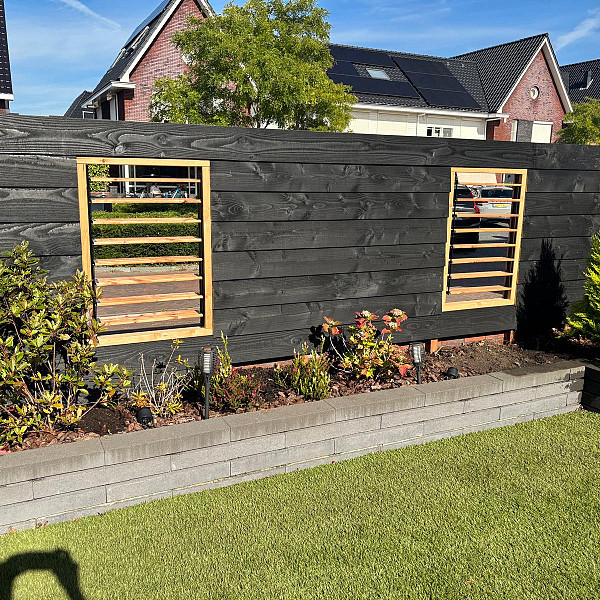 Flex Fence zelfbouwpakket excl. hout, raillengte 96 cm zwart