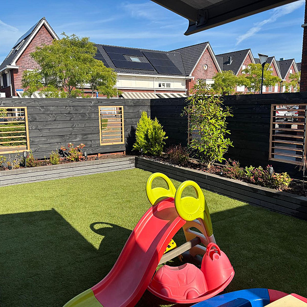 Flex Fence zelfbouwpakket excl. hout, raillengte 96 cm zwart