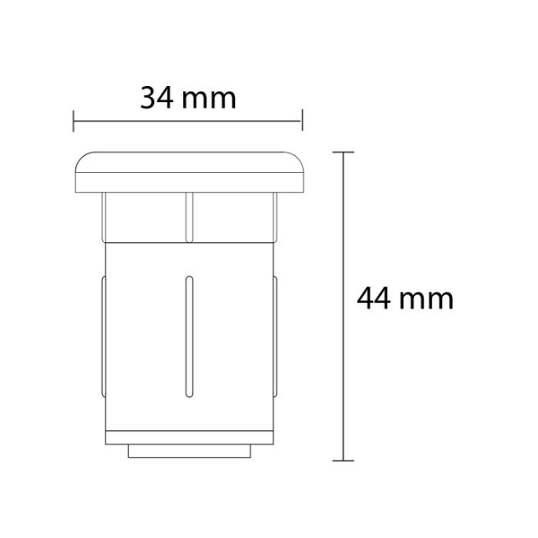 Outdoorpro+ Grondspot Topo Rondom Zwart