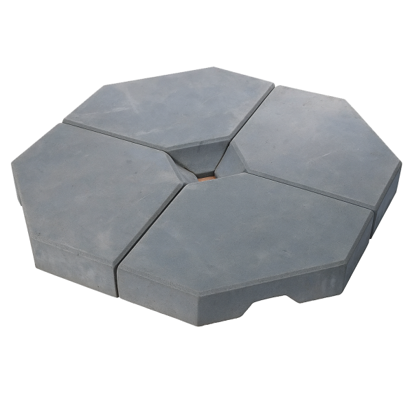 parasoltegel 40x40x6 zwart beton per set a 4 st