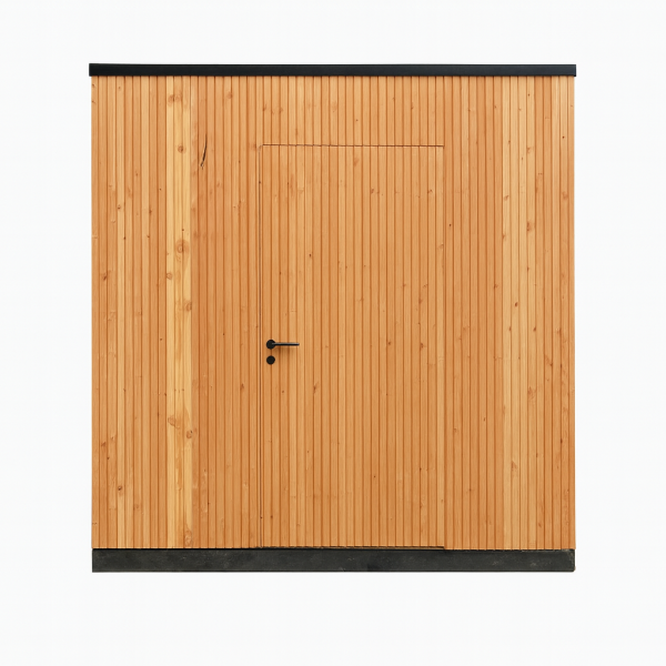 JWOODS Berging 196x248 cm, Geschaafd met verticaal triple rabat naturel