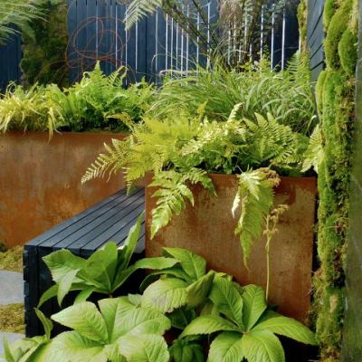 Corten Stalen Bloembak 80x80x60cm (lxbxh)