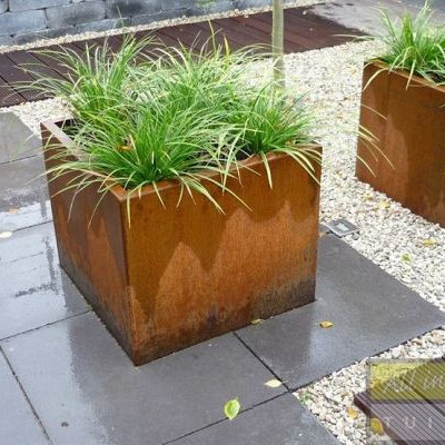 Corten Stalen Bloembak 80x80x60cm (lxbxh)