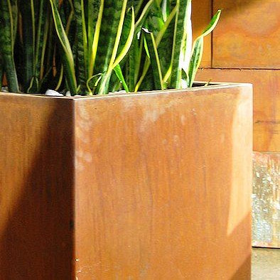 Corten Stalen Bloembak 40x40x100cm (lxbxh)