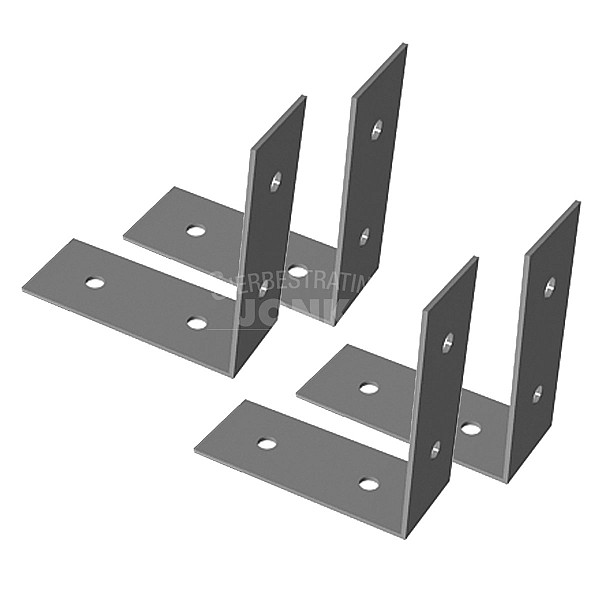 <h1><strong>Unique composiet schutting</strong></h1><p>De l-steunen gebruikt u om de aluminium onderligger en afdeklijst te monteren aan de paal. Verkrijgbaar per set van 4 stuks.</p>