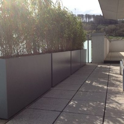 Plantenbak Carrez met bodem aluminium 250x40x80 cm