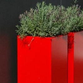 Plantenbak Carrez met bodem aluminium 40x40x80 cm