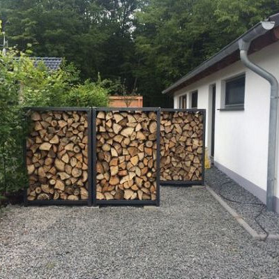 Houtopslag 200x40x43cm Zwart staal