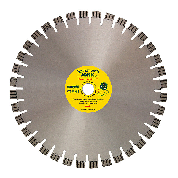 <h2><strong>Diamond Blade Pro****</strong><br /><br />Lasergelast Turbosegment<br /><br />Segmenthoogte van 14mm</h2><ul>	<li>Gewapend beton</li>	<li>Siertegels</li>	<li>Metselstenen</li>	<li>Natuursteen</li>	<li>Kalkzandsteen</li></ul>