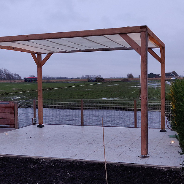 JWOODS DHZ Pergola 300x300 cm, Fijnbezaagd