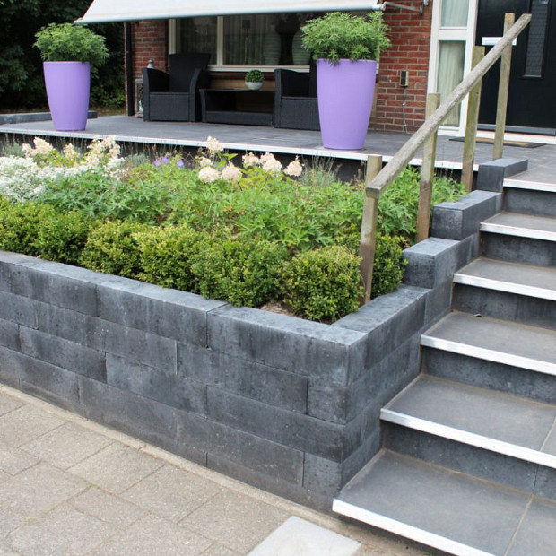 Patioblok Strak 60x15x15 cm Antraciet