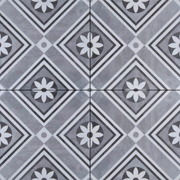 GeoCeramica® 60x60x4 cm ConCreet Flower decorate